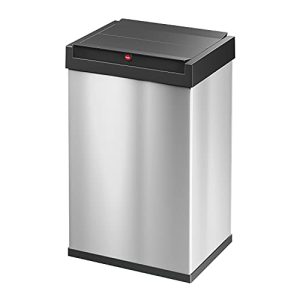 Hailo Big-Box Swing L Waste Bin | 35 Liters / 9.2 Gallons | Self-Closing Swing Lid | Stainless Steel Kitchen Trash Bin |