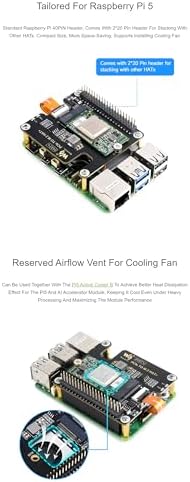 Hailo-8 M.2 AI Accelerator - 26TOPS AI Processing Module for Raspberry Pi 5 with PCIe to M.2 Adapter - High Performance