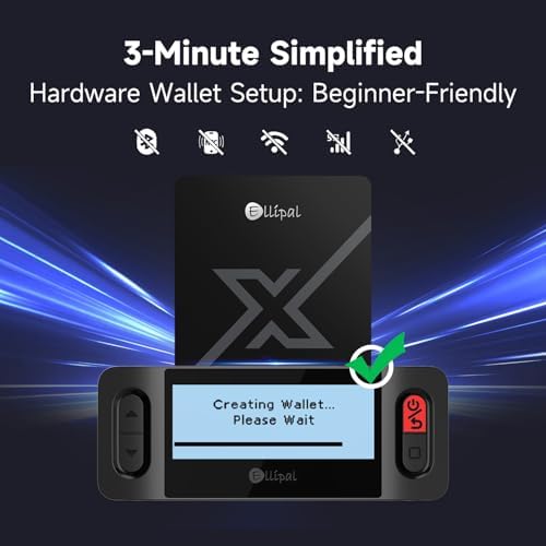 ELLIPAL X Card – Secure Air Gapped Crypto Cold Wallet for Bitcoin, Ethereum, NFTs & 10,000+ Tokens – Starter Accessory K